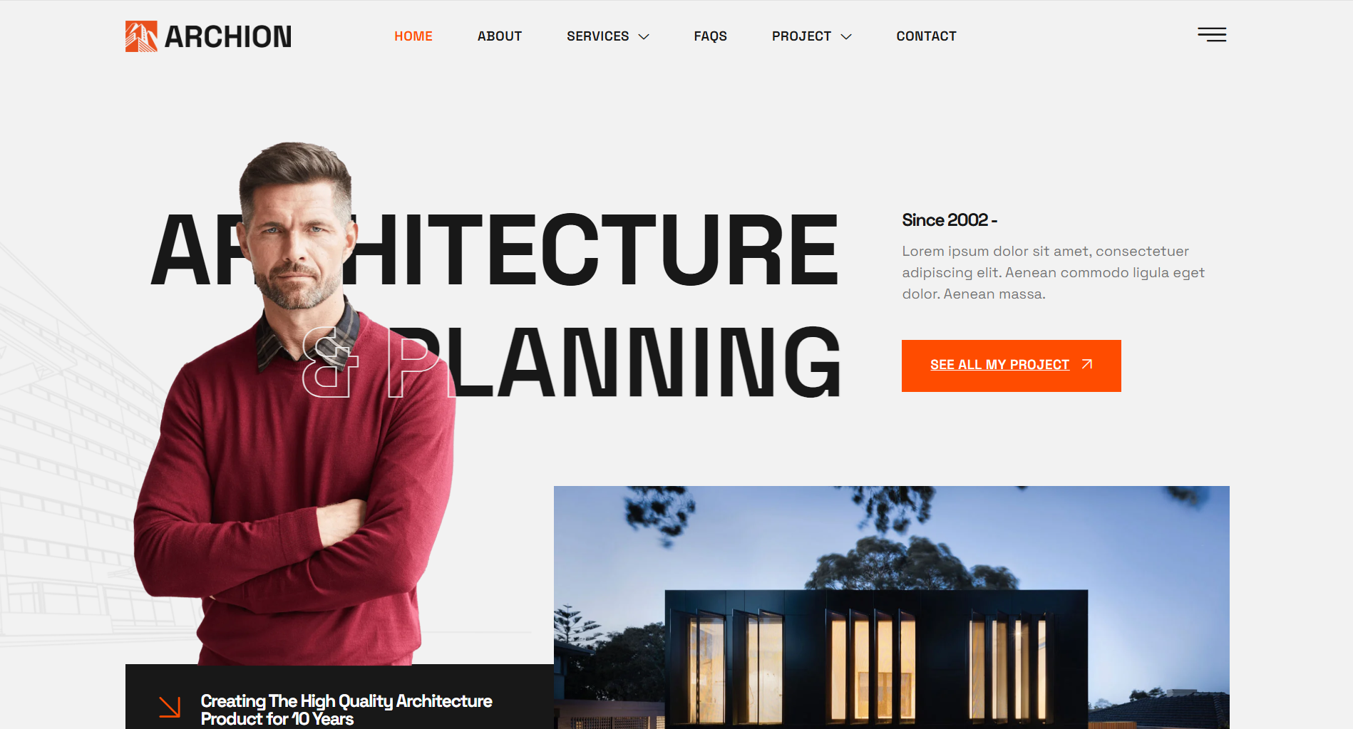 Modern Architecture Planning & Design Company Website Modern Architecture Planning & Design Company Website