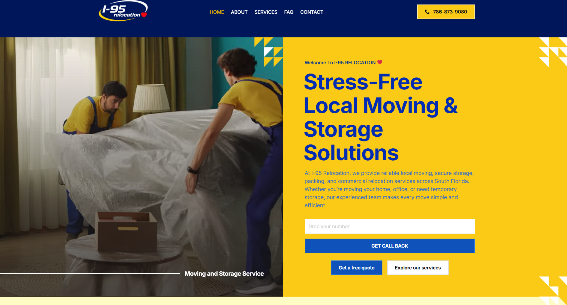 I-95 Relocation – Moving & Storage Services Website I-95 Relocation – Moving & Storage Services Website